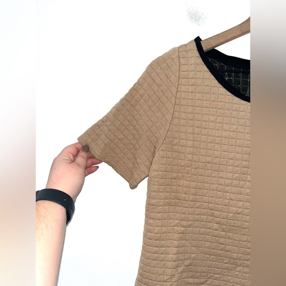 FARM RIO Waffle Texture Caramel Brown Crop Top Size Small - Picture 4 of 6